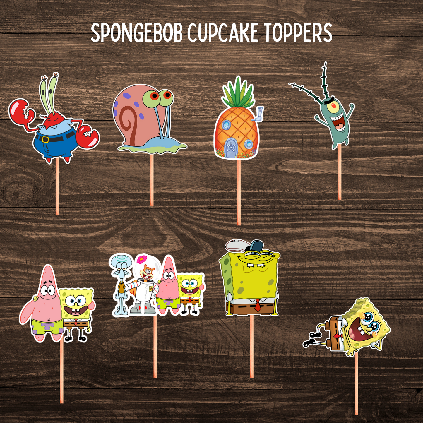 SpongeBob Cupcake Toppers