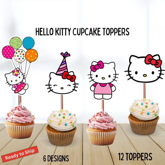 Hello Kitty Cupcake Toppers