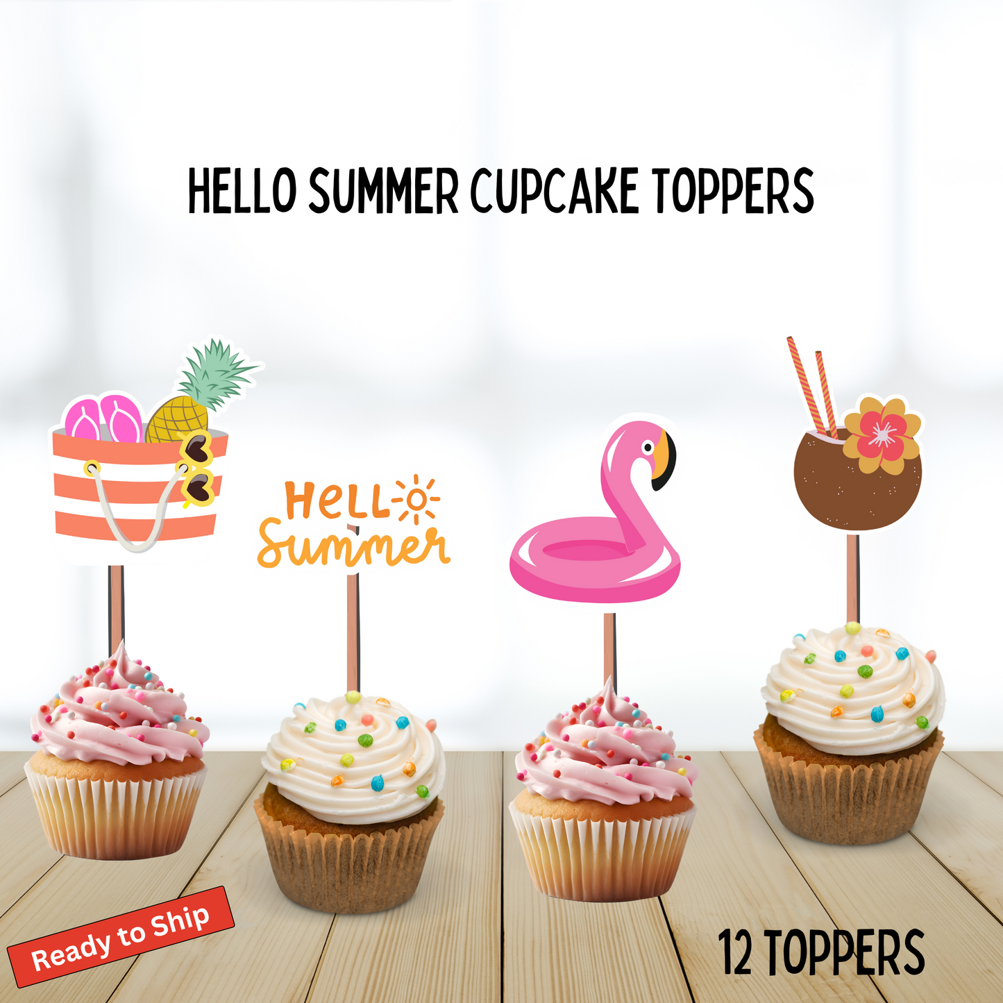 Summer Cupcake Toppers