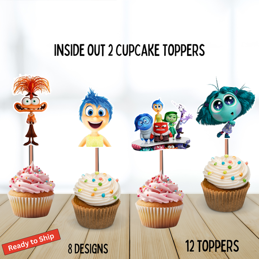 Inside Out 2 Cupcake Toppers