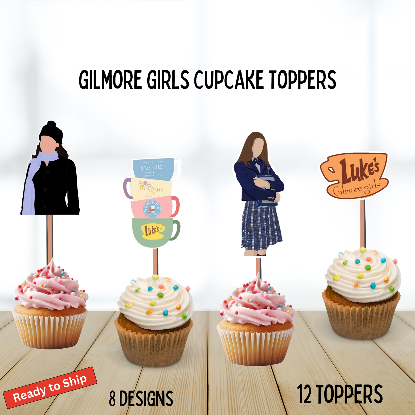 Gilmore Girls Cupcake Toppers