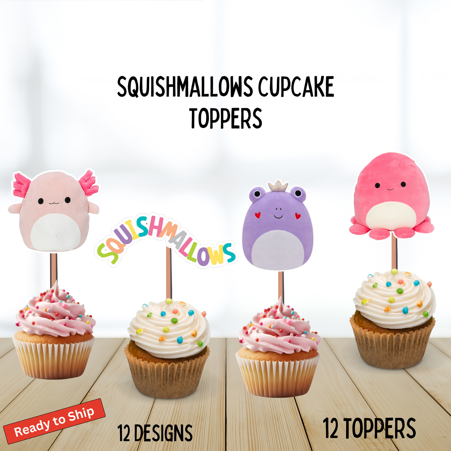 Squishmallows Cupcake Toppers