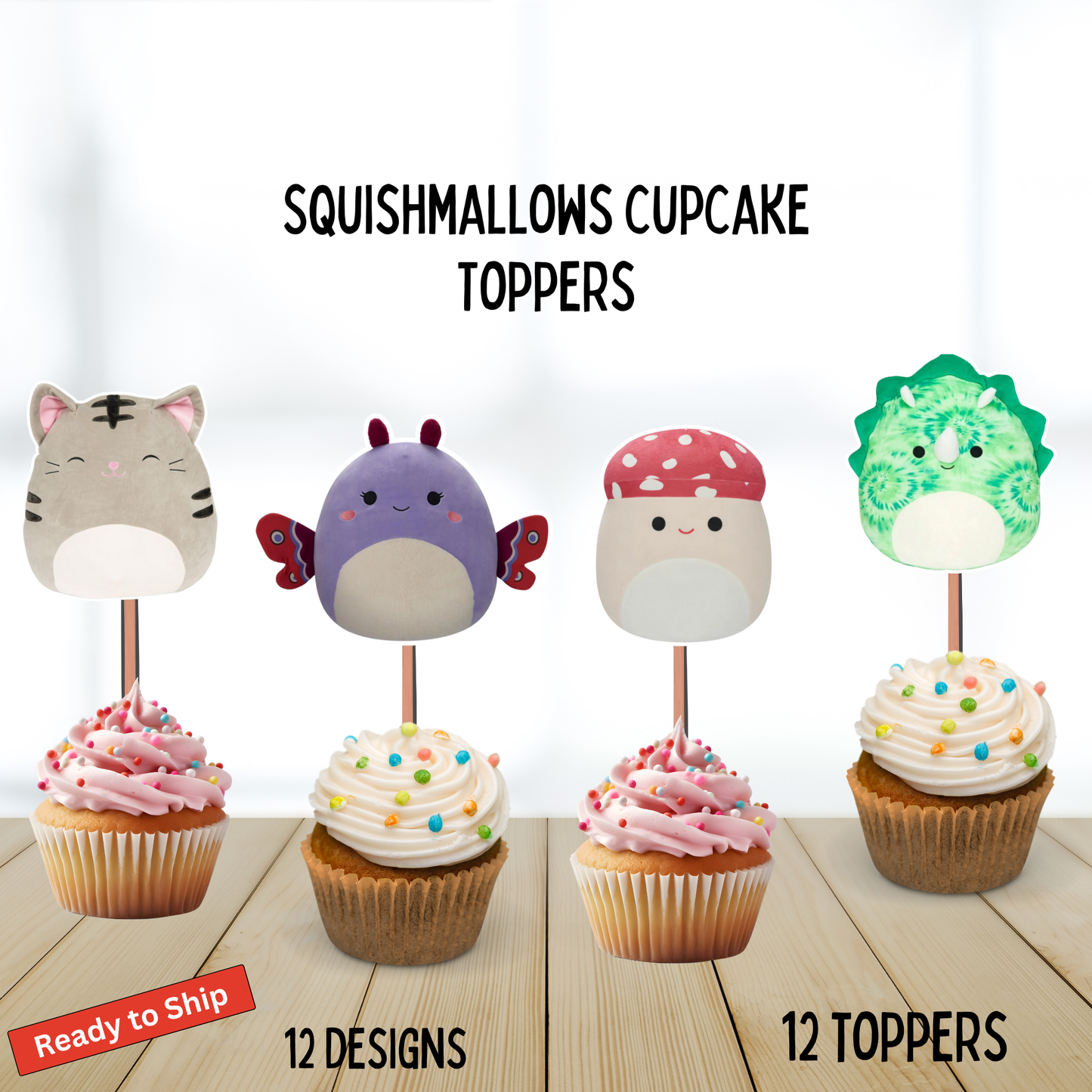 Squishmallows Cupcake Toppers