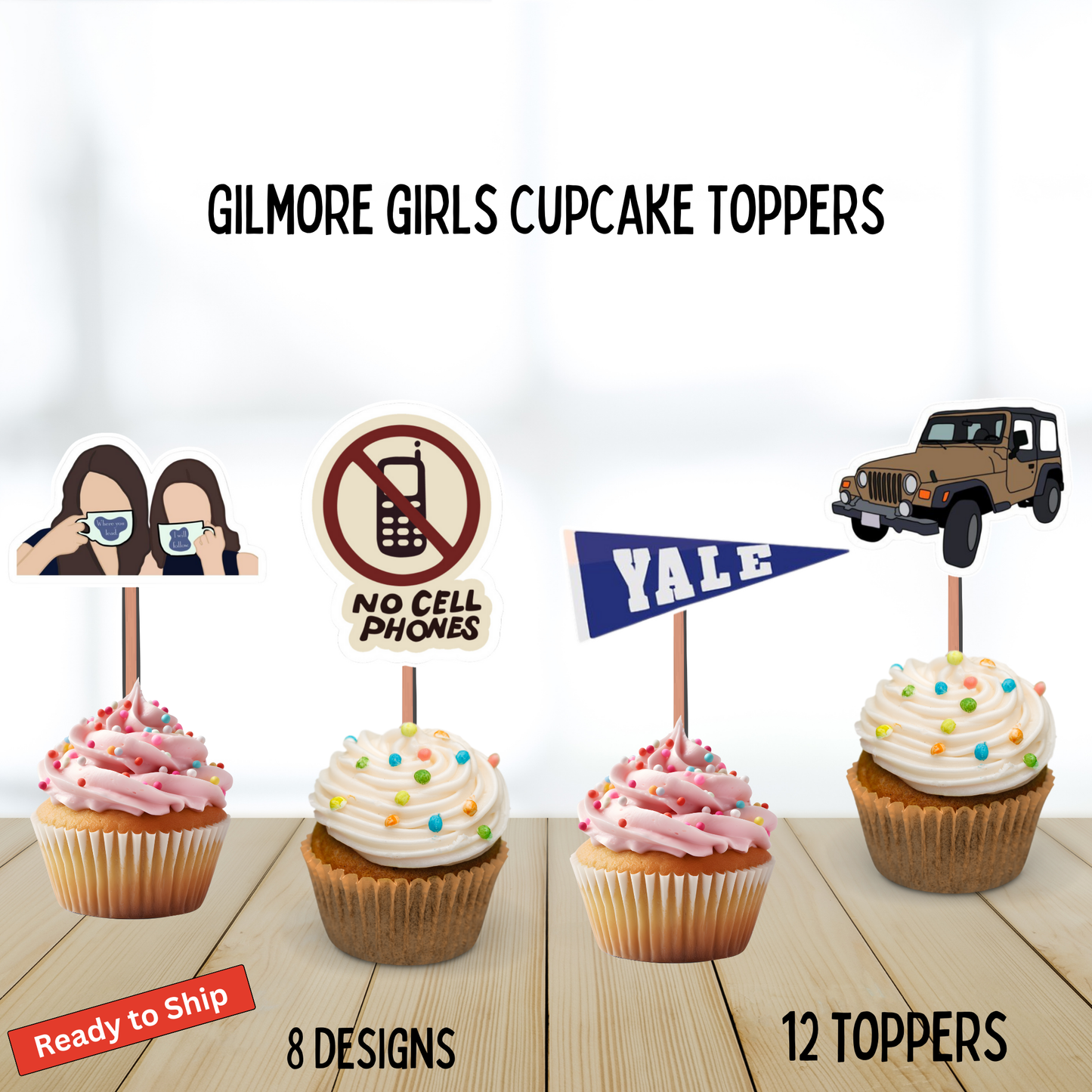 Gilmore Girls Cupcake Toppers