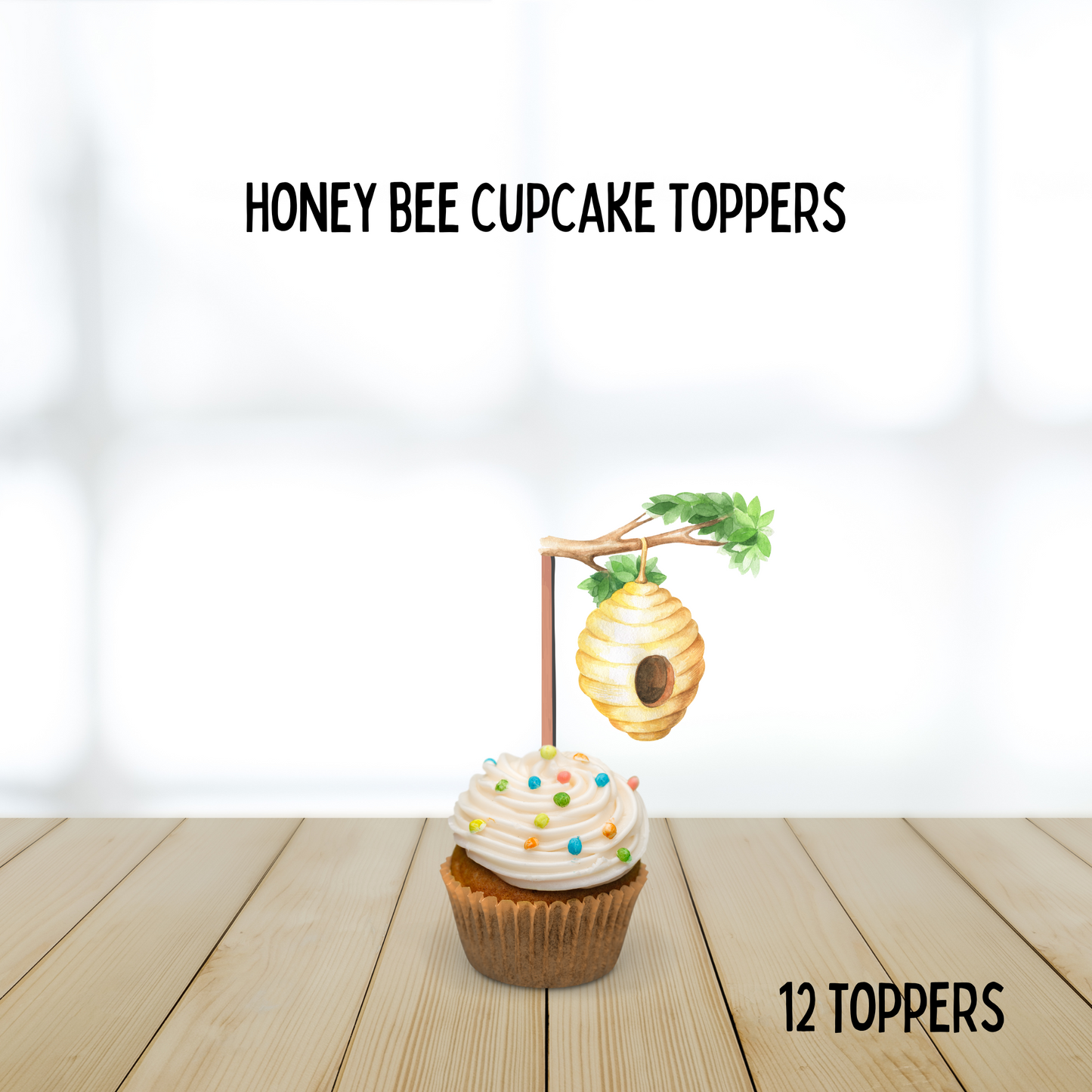 Honey Bee Cupcake Toppers