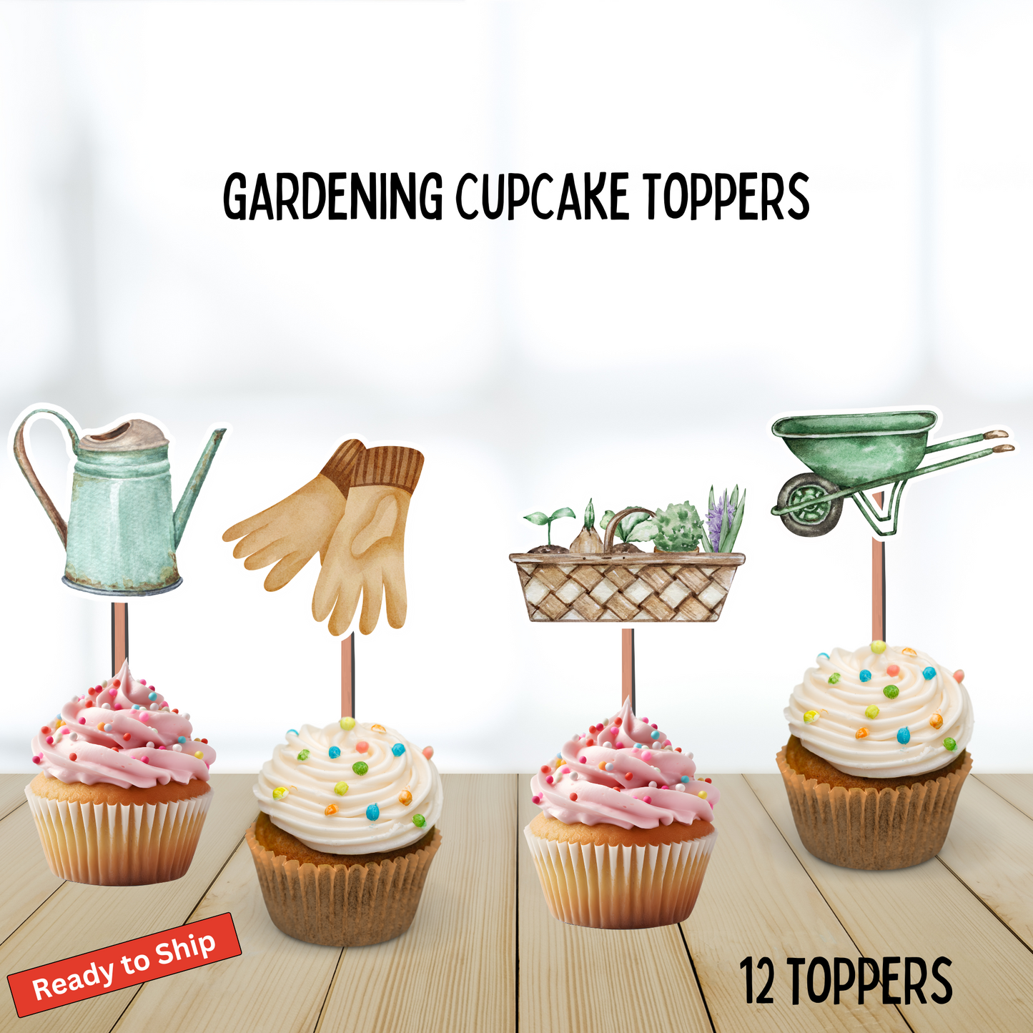 Gardening Cupcake Toppers