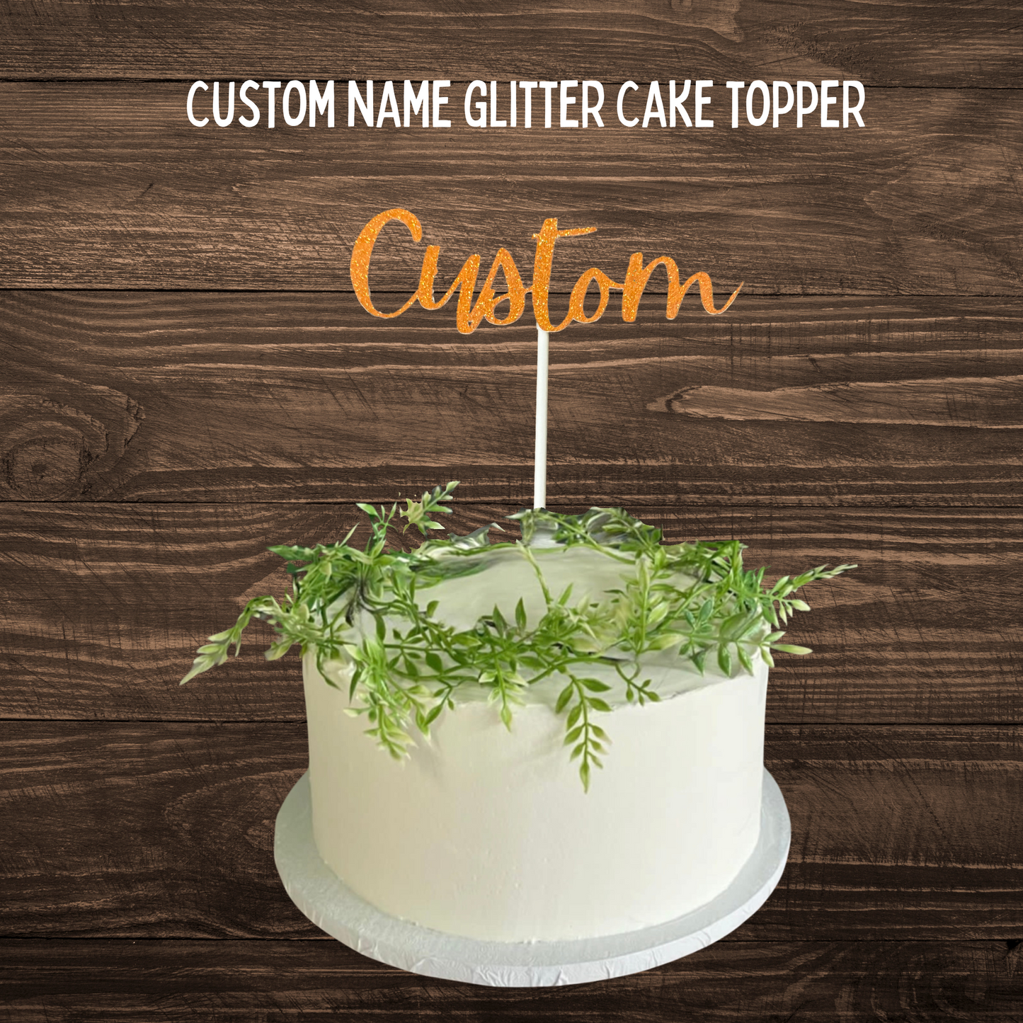 Custom Name Text Cake Toppers