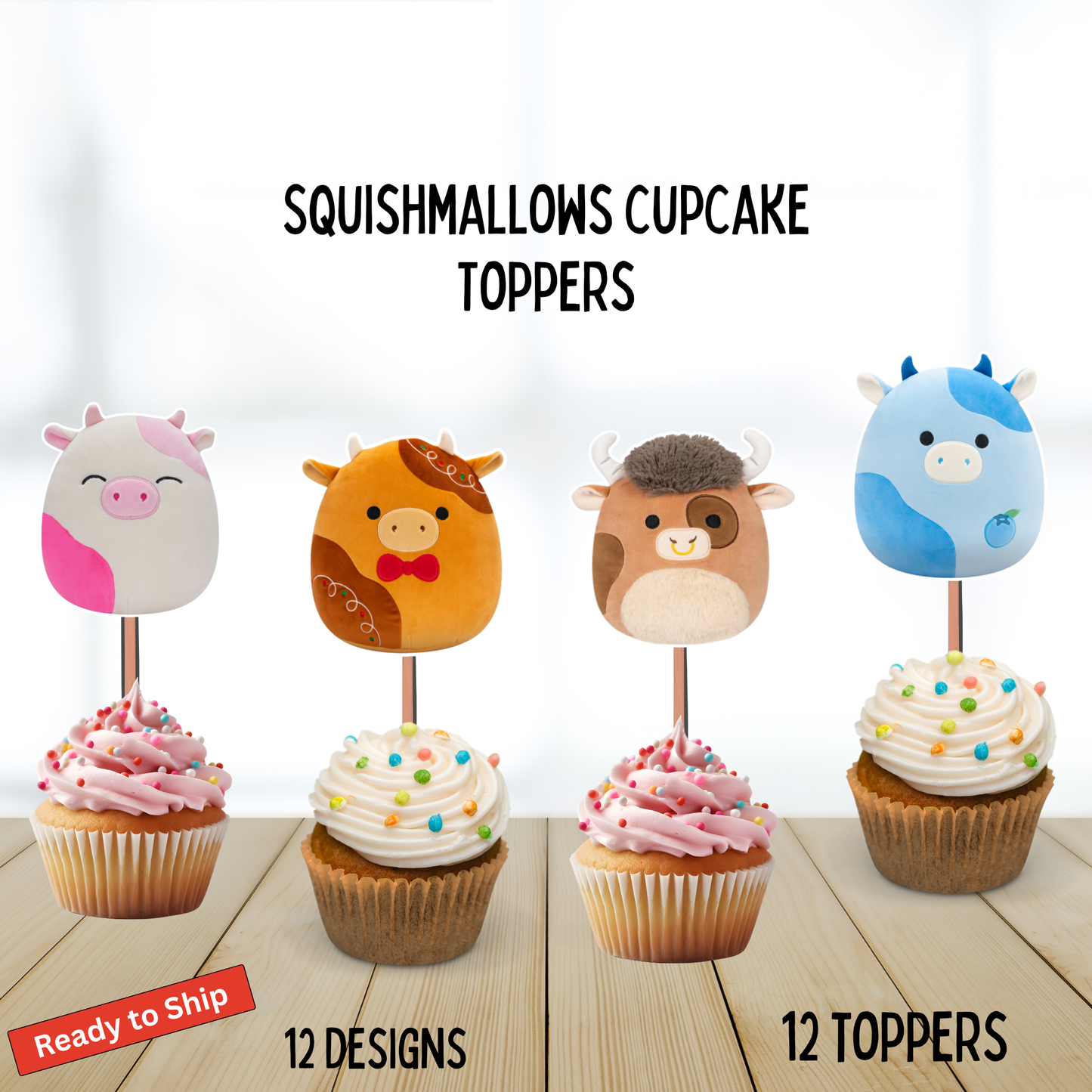 Squishmallows Cupcake Toppers