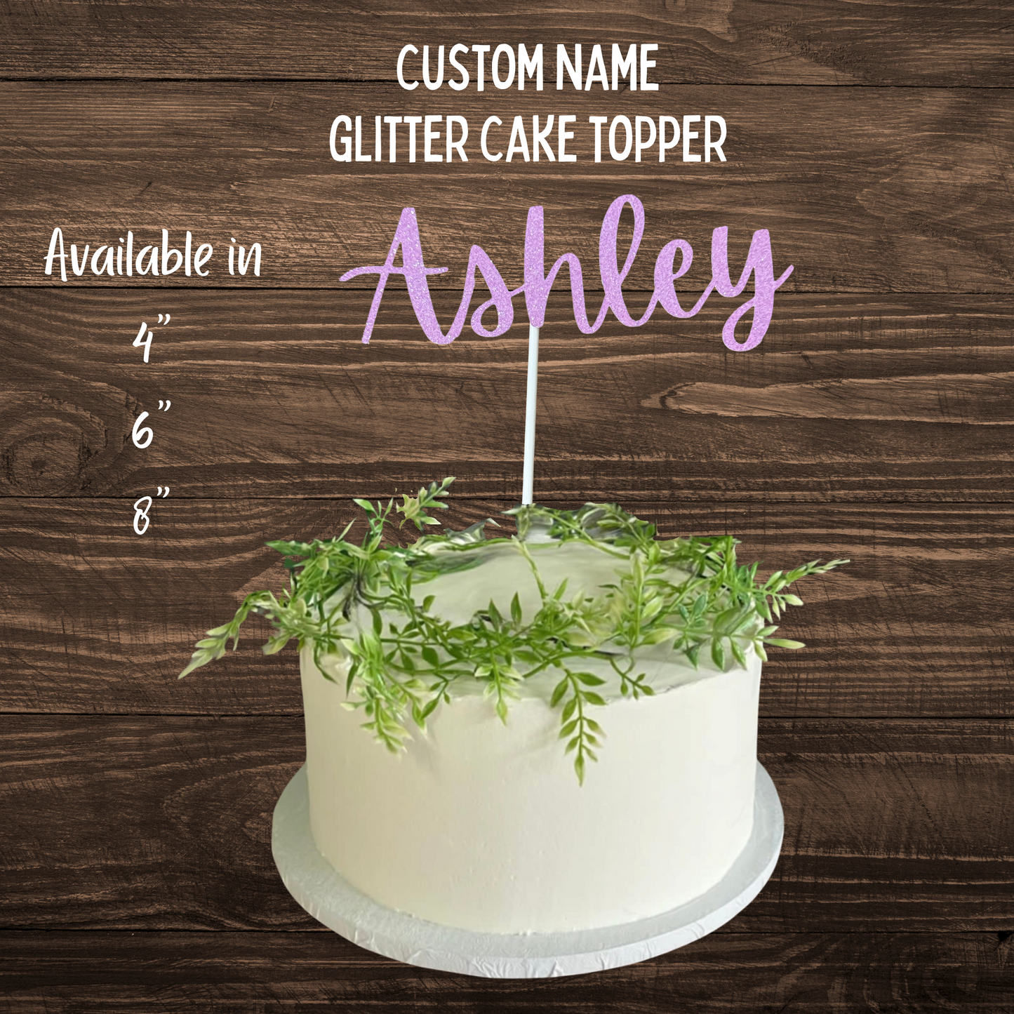 Custom Name Text Cake Toppers