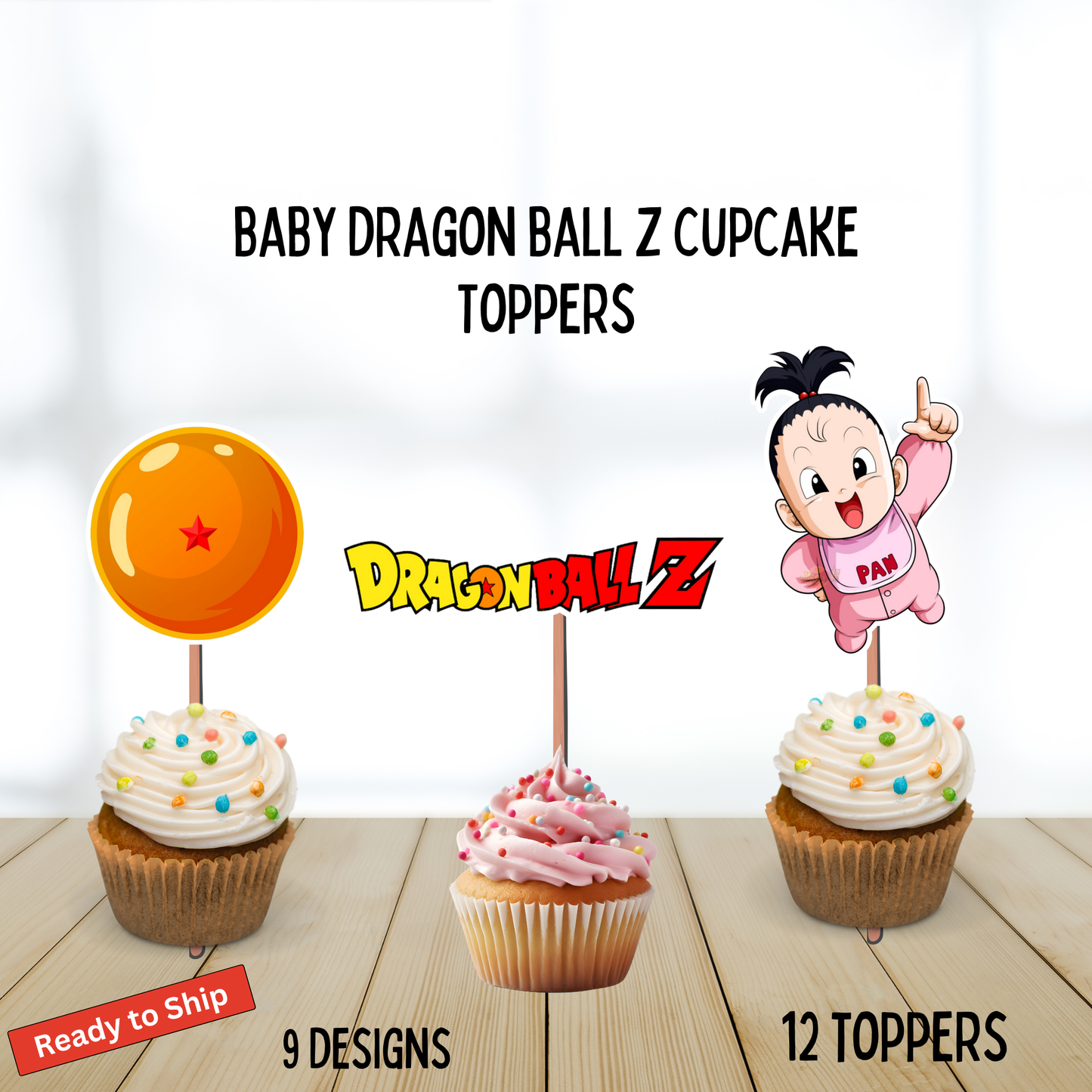 Baby Dragon Ball Z Cupcake Toppers