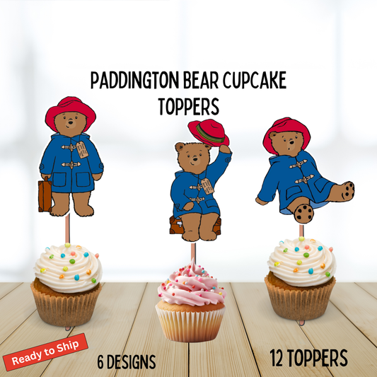 Paddington Bear Cupcake Toppers