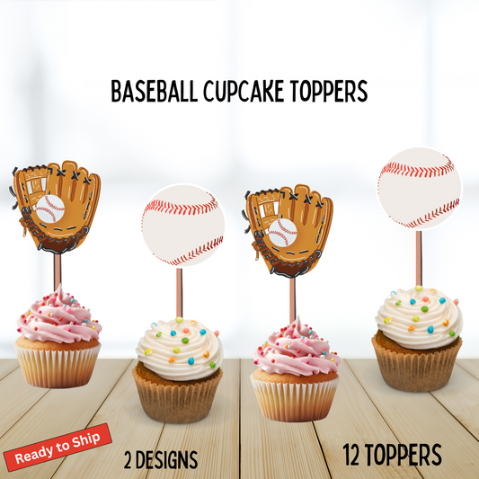 Baseball Cupcake Toppers