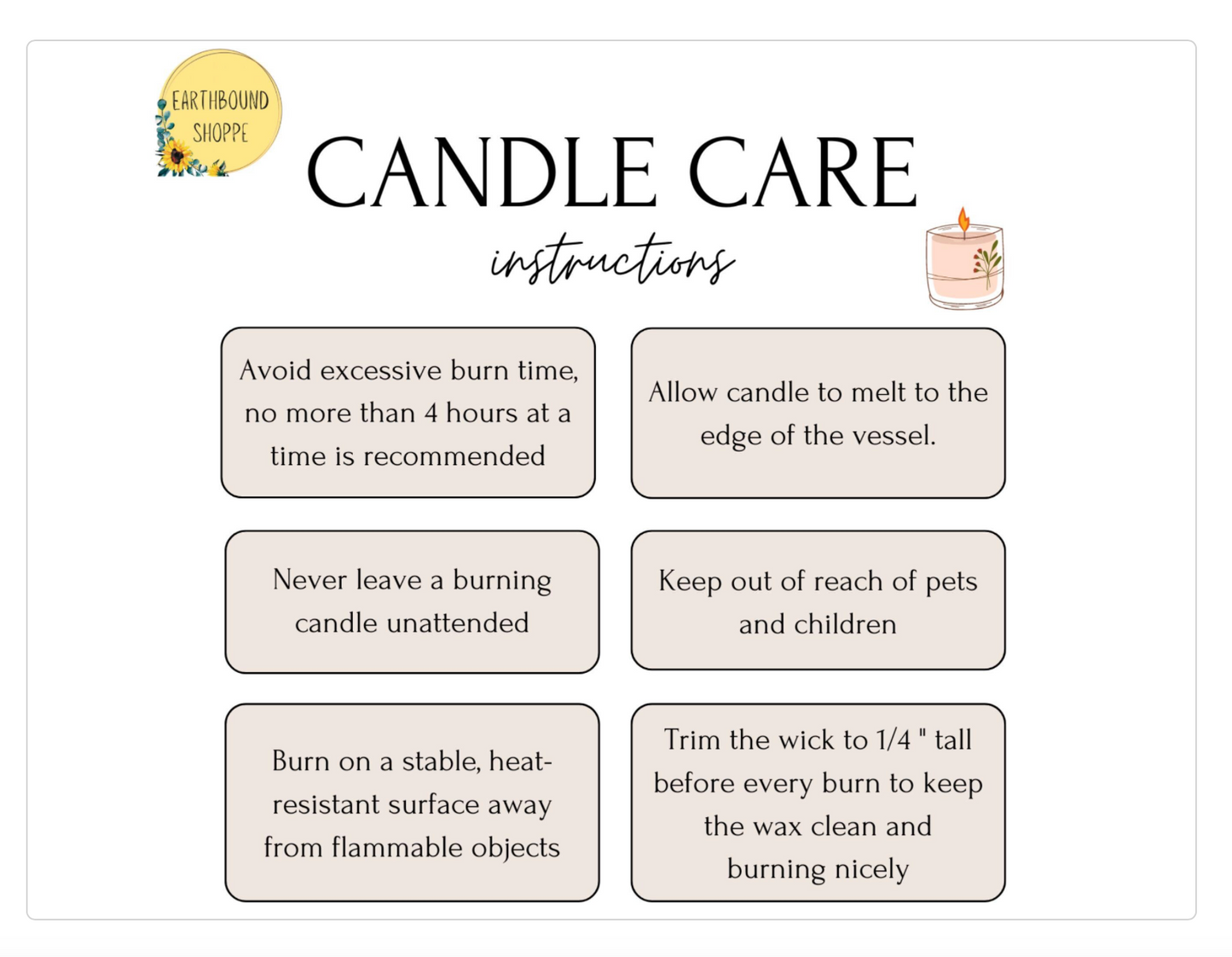 Custom Birthdate Candle