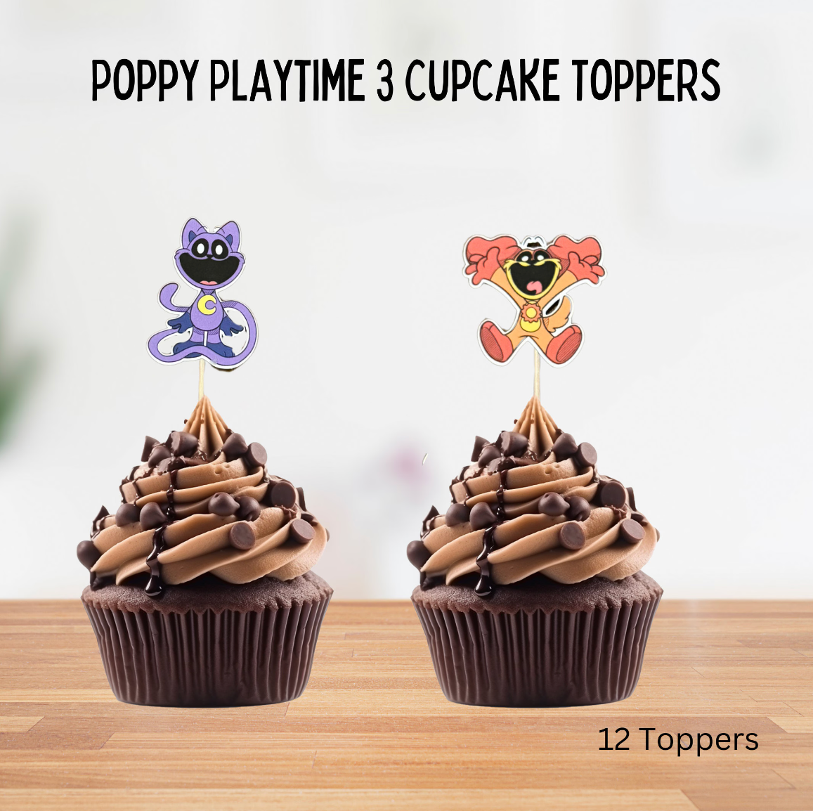 Poppy Playtime Chapter 3 Cupcake Toppers