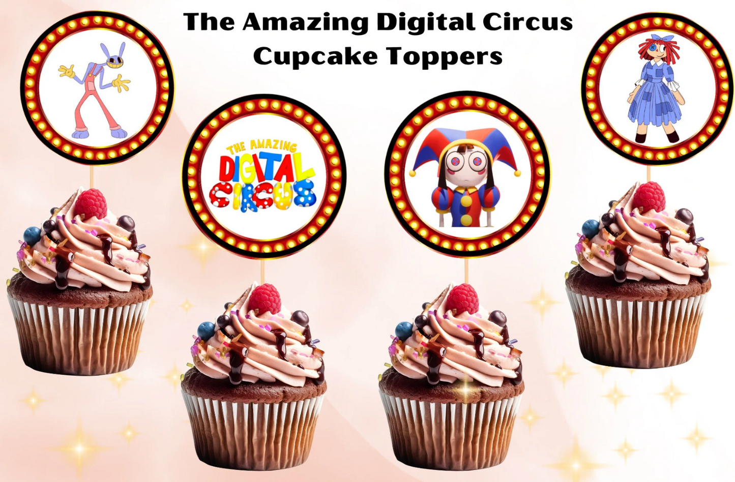 The Amazing Digital Circus Printable Cupcake Toppers