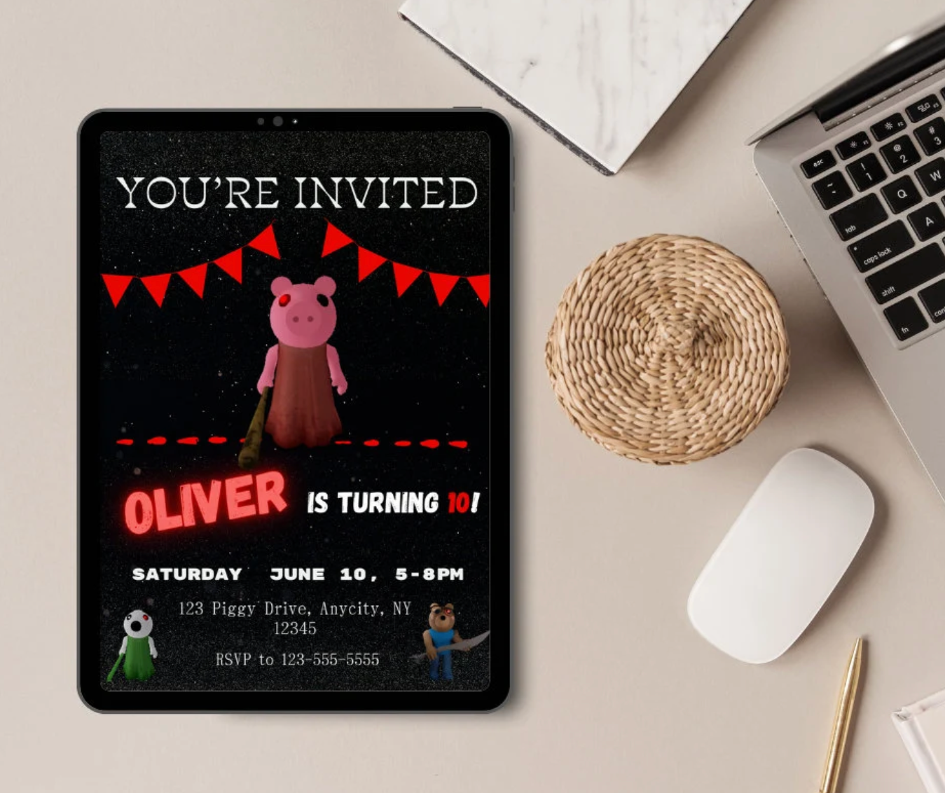 Roblox Piggy Digital Invitation