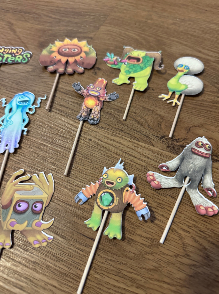 My Singing Monsters Cupcake Toppers