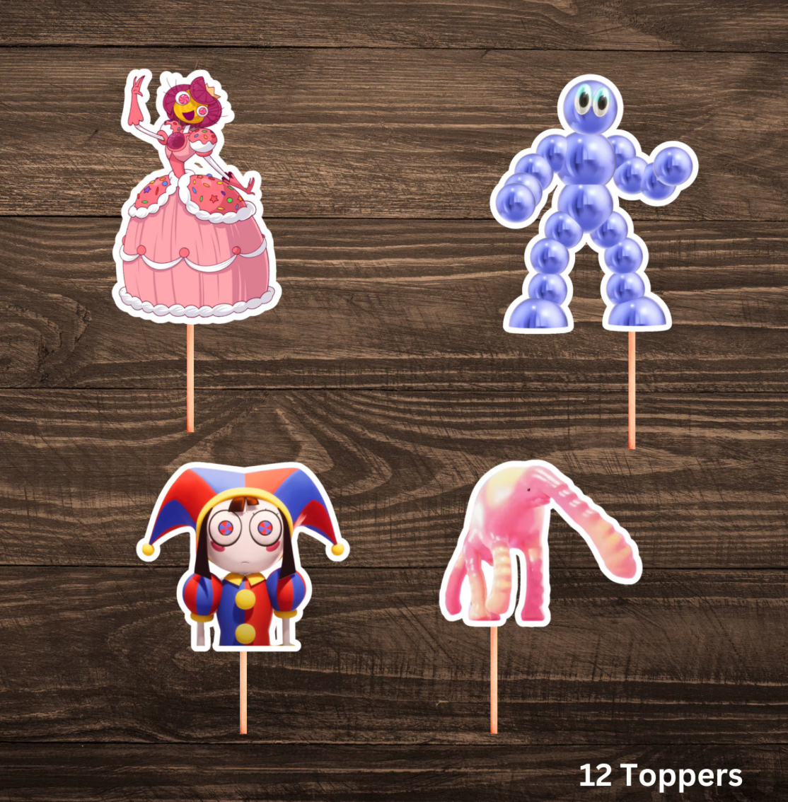 The Amazing Digital Circus Chapter 2 Cupcake Toppers