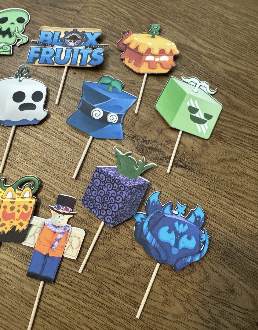 Roblox Blox Fruits Cupcake Toppers