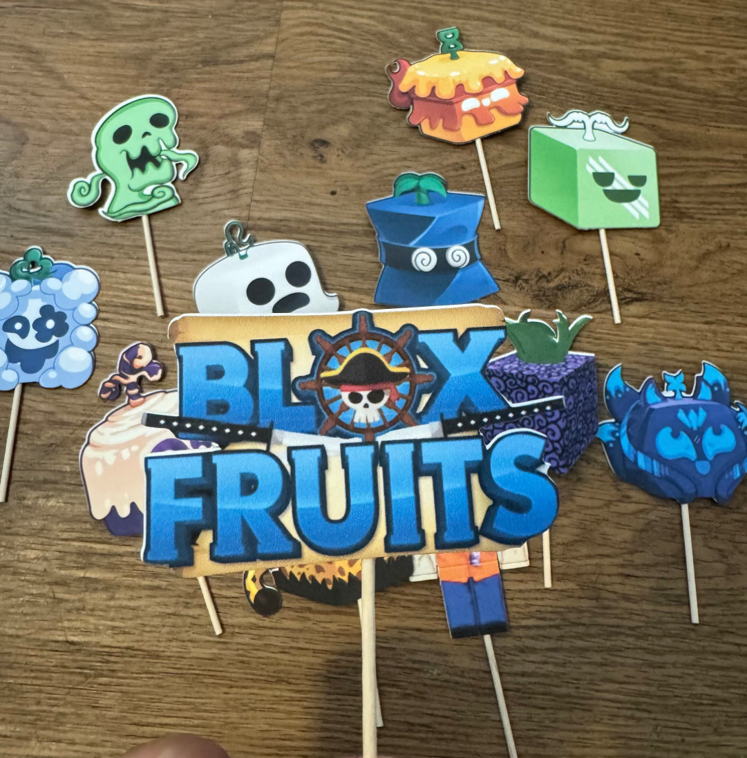 Roblox Blox Fruits Cupcake Toppers