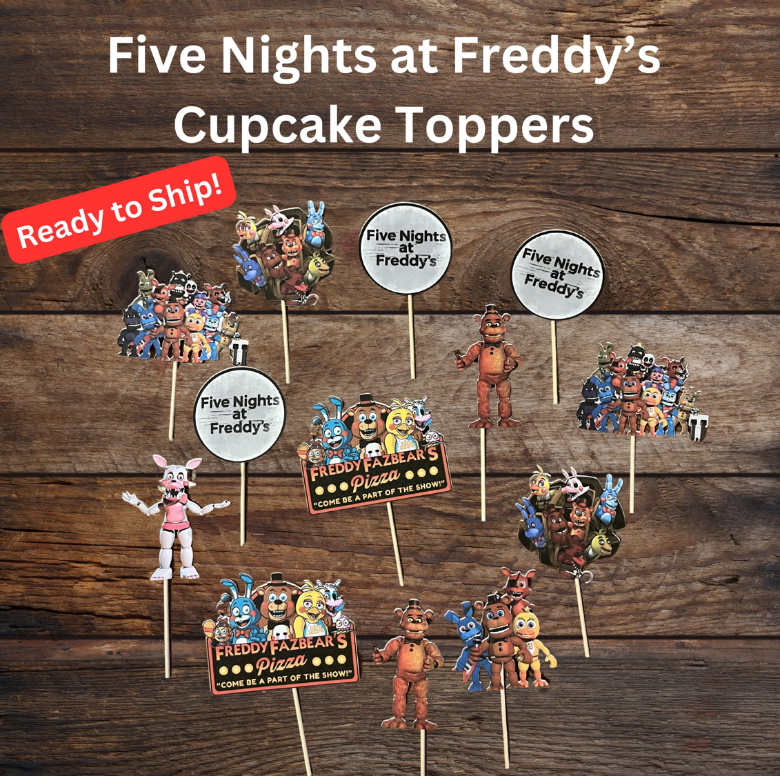 Five Nights at Freddy's Cupcake Toppers