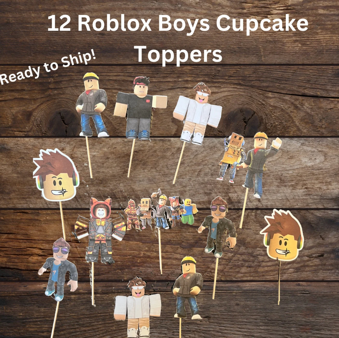 Roblox Boy Cupcake Toppers