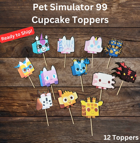 Pet Simulator 99 Cupcake Toppers