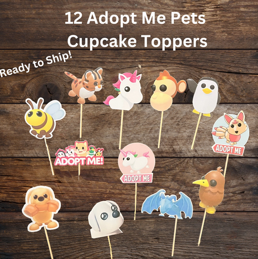 Adopt Me Pets Roblox Cupcake Toppers