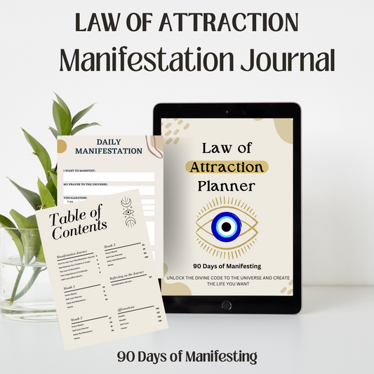 Printable Law of Attraction Manifestation Planner- 90 Days of Manifesting