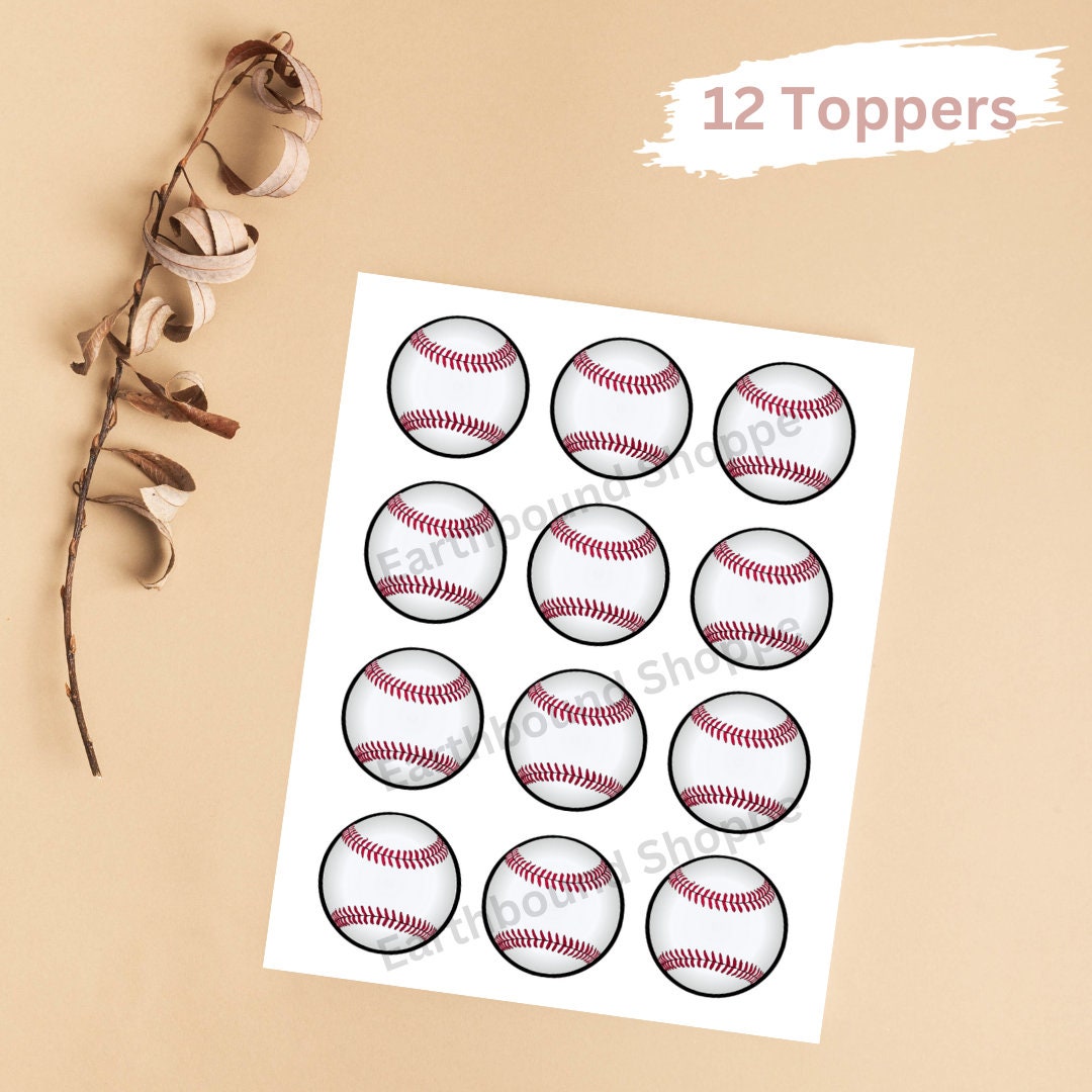 Baseball Printable Cupcake Toppers