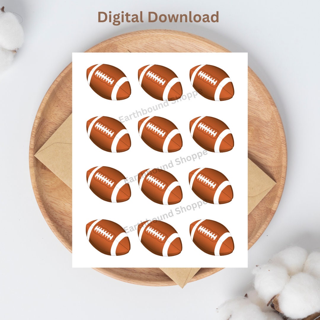 Football Printable Cupcake Toppers