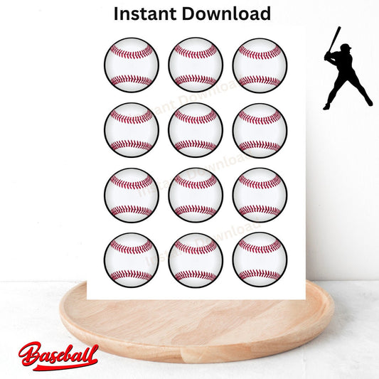 Baseball Printable Cupcake Toppers