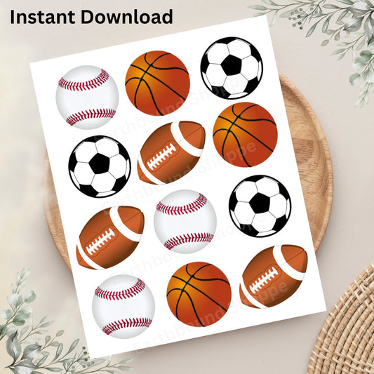 Sports Printable Cupcake Toppers