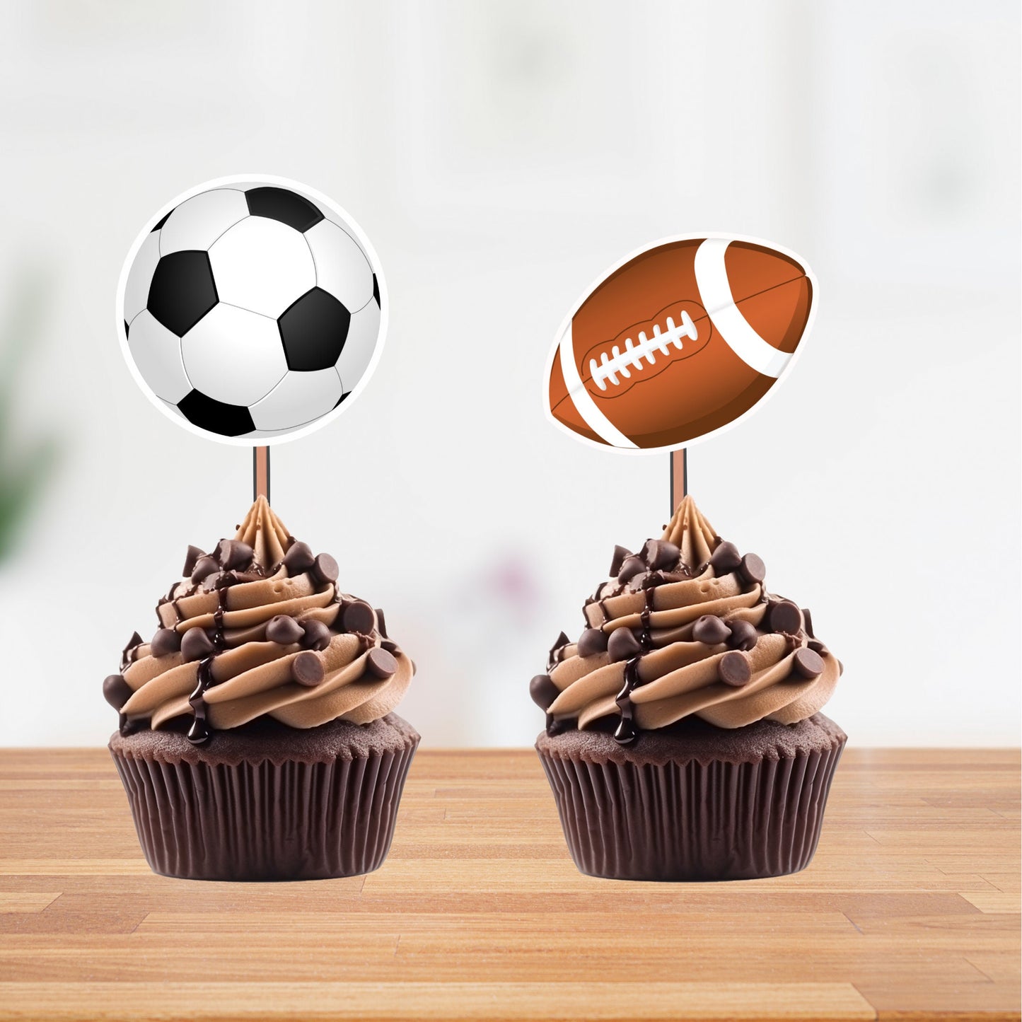 Sports Theme Cupcake Toppers