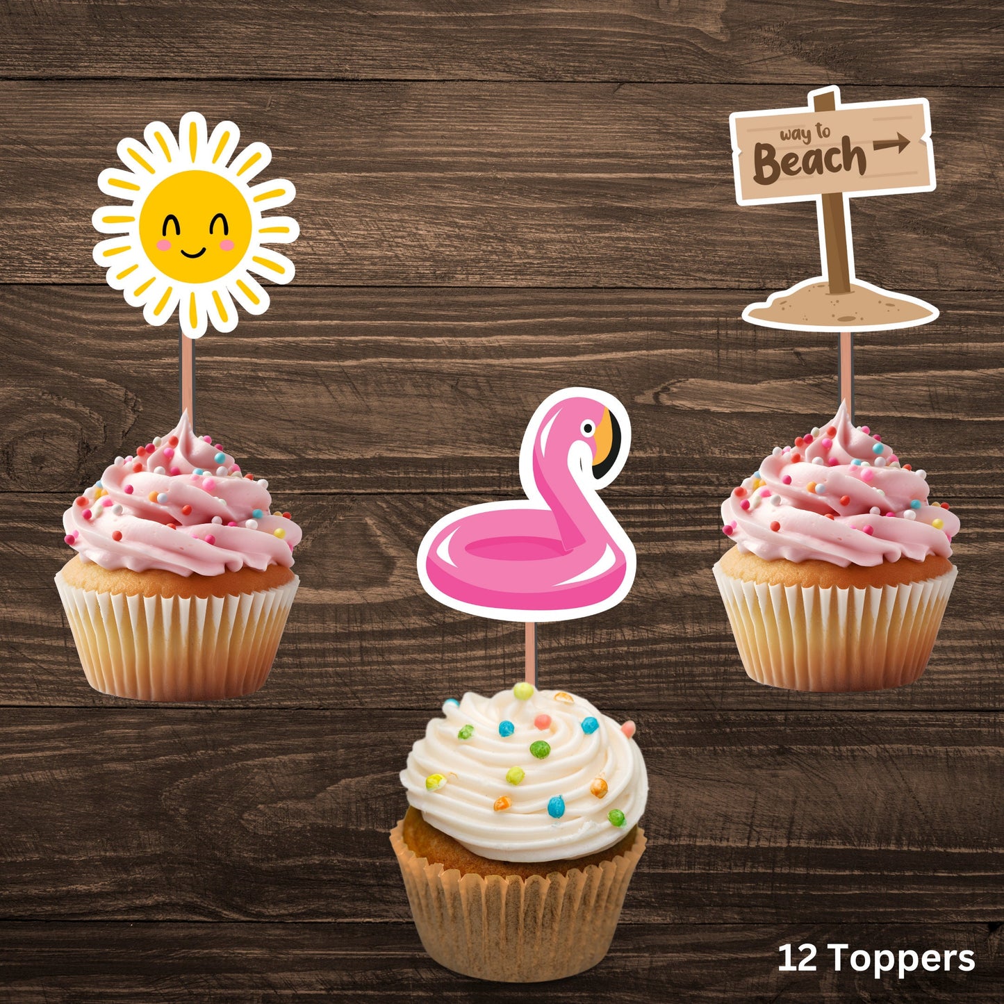 Summer Cupcake Toppers