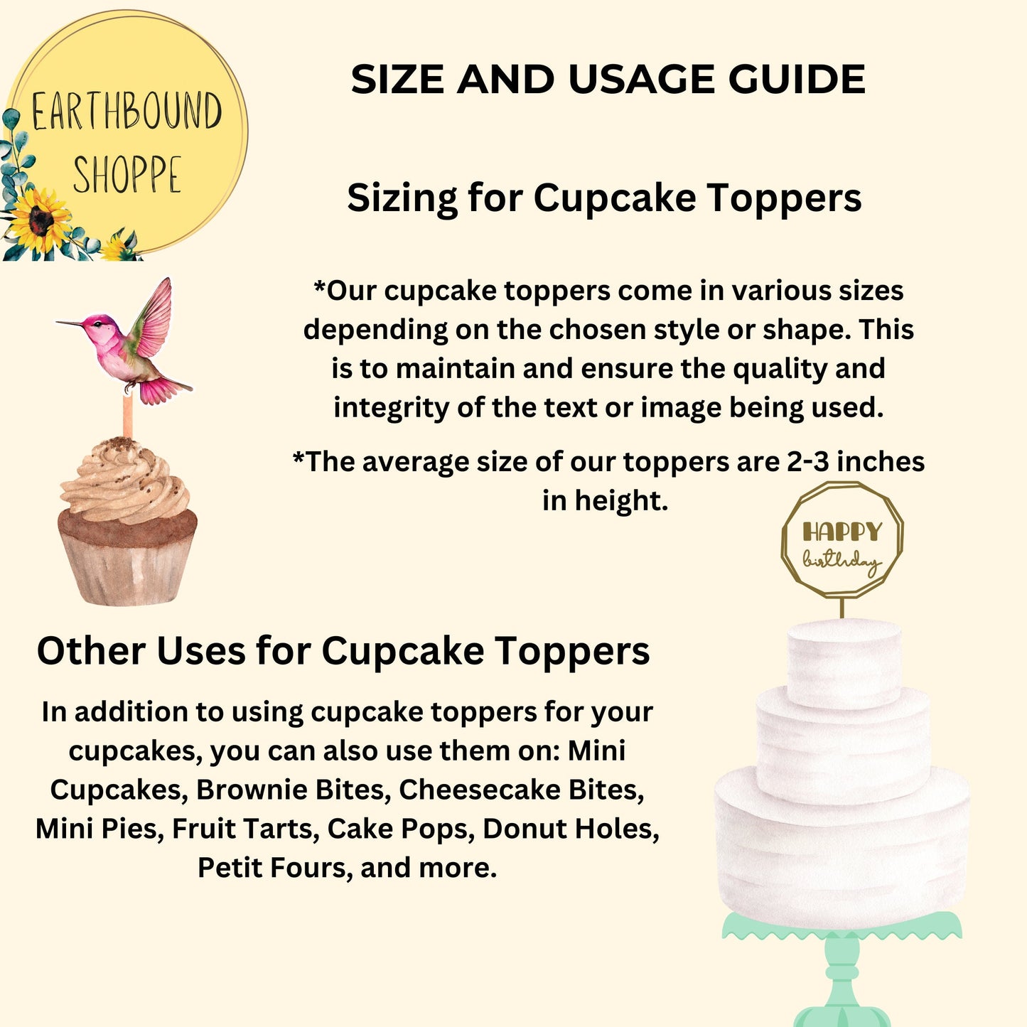 Honey Bee Cupcake Toppers