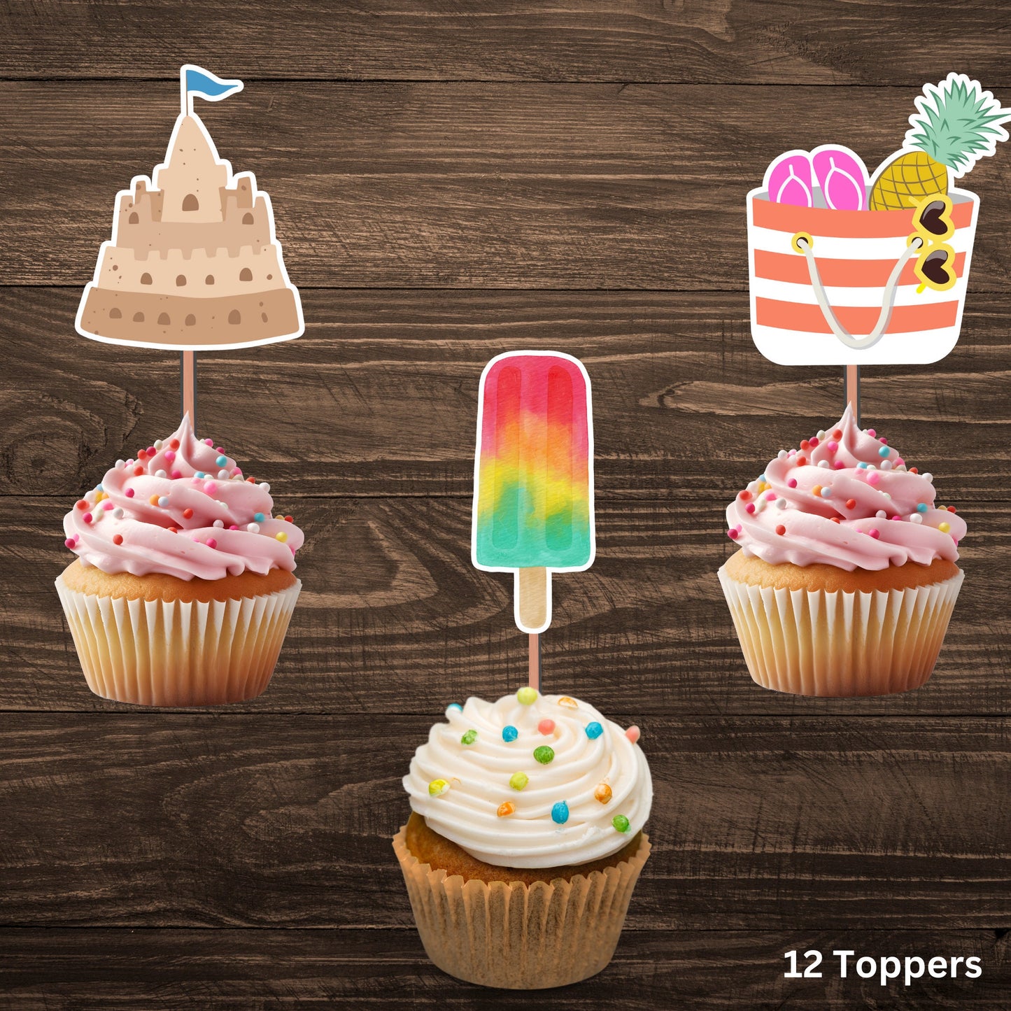 Summer Cupcake Toppers